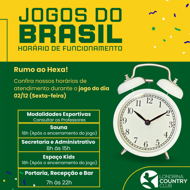 Post instagram horário de funcionamento copa simples verde e amarelo (4)